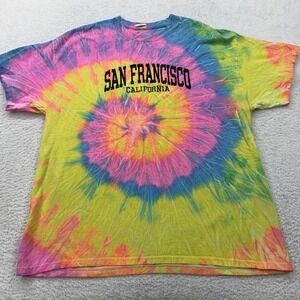 VTG San Francisco California Tie Dye T Shirt Mens XL Graphic Tee USA Made